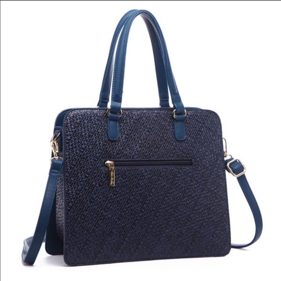 1 left! Boutique-Pink Haley Elegant Black Tote - Picture 2 of 4